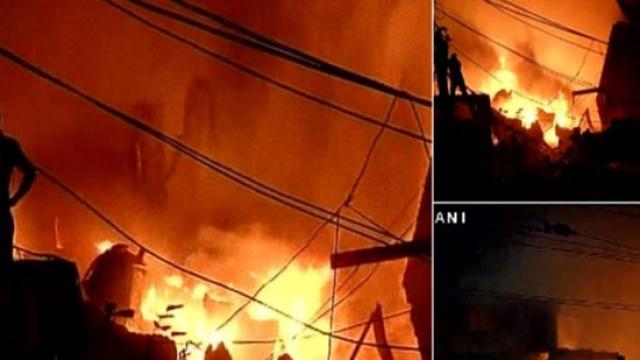 டெல்லியில் உள்ள தொழிற்சாலையில் இன்று அதிகாலை பயங்கர தீவிபத்து!! 16