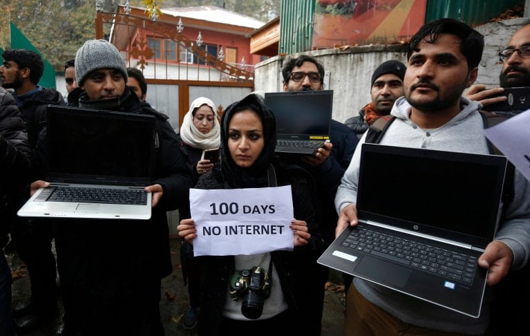 Washington post about kashmir shutdown