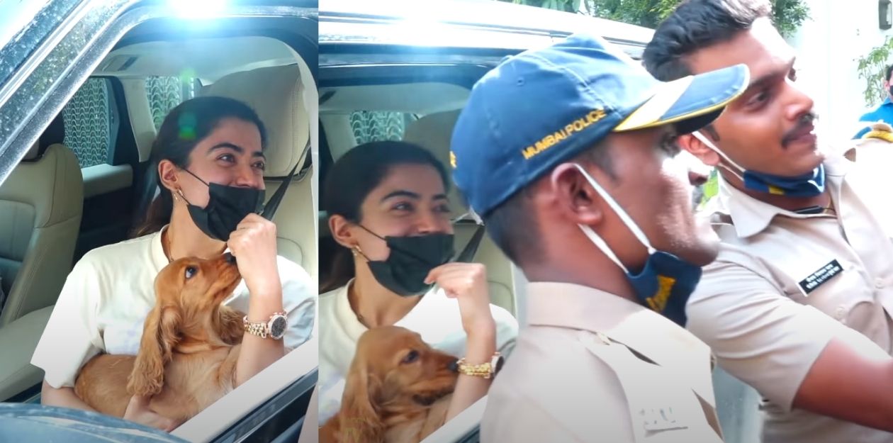 போலீஸ் அதிகாரிகளோடு selfie எடுத்துக்கொண்ட ராஷ்மிகா! viral video 41