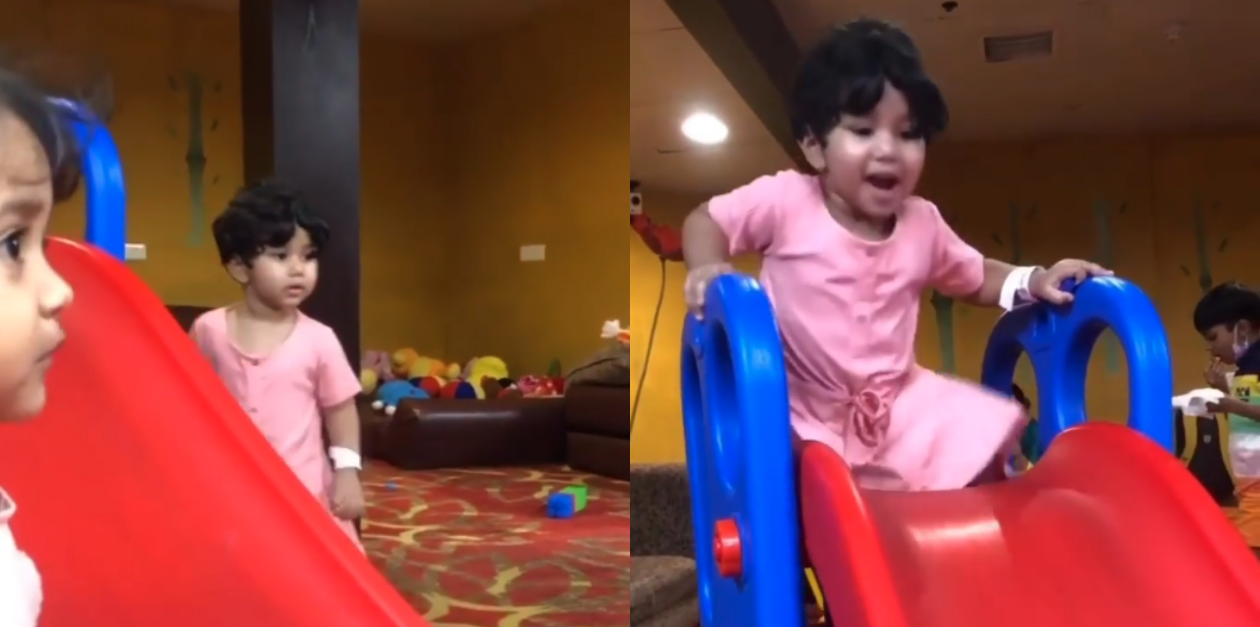 இதுல ஏறலாமா? சறுக்கில் ஏறி சறுக்கி விளையாடும் cute ஐலா | AilaSyed 57