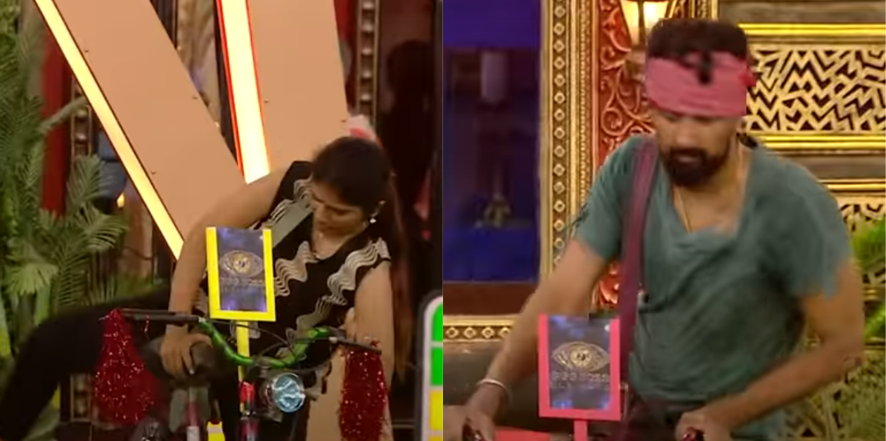 சைக்கிள் ஓட்டும் டாஸ்க் கொடுத்த பிக்பாஸ்..ஓட்ட முடியாமல் கீழே இறங்கிய ஜூலி | BB Ultimate 114