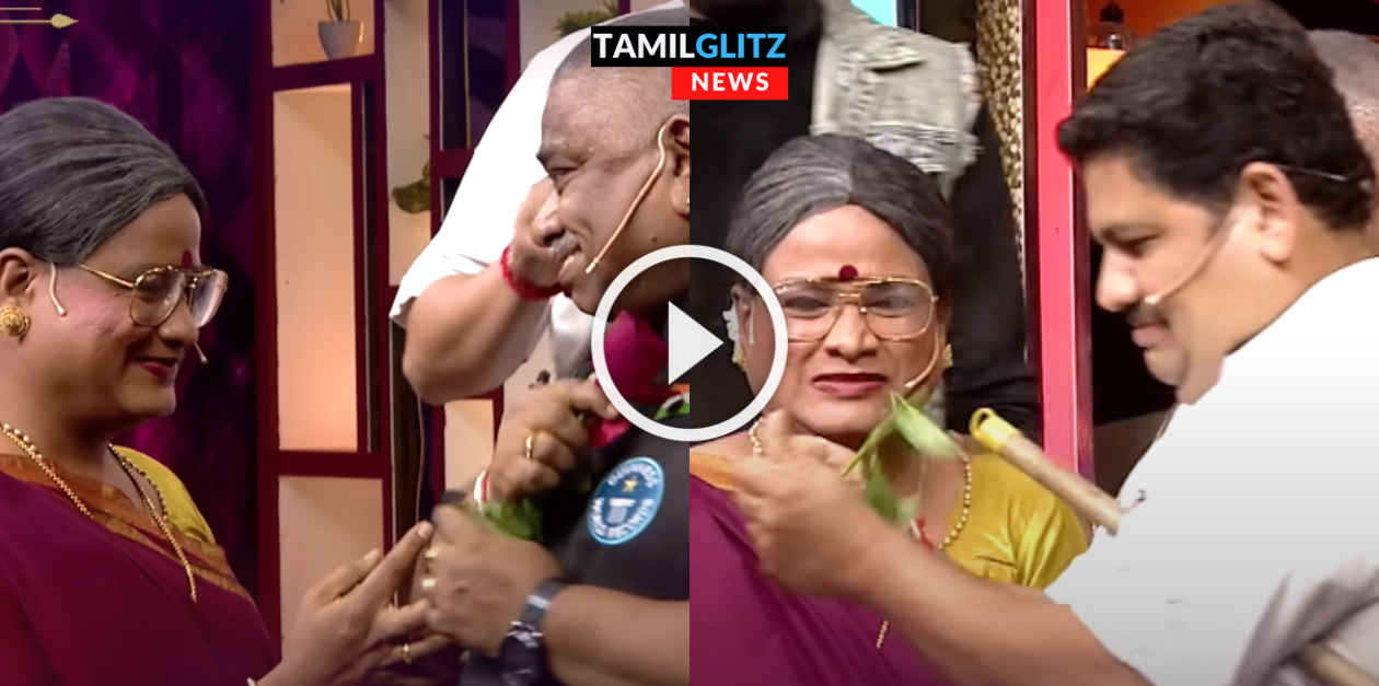 தாமுவிடம் ரோஸ் கொடுத்து காதலை சொன்ன அவ்வை ஷண்முகி மாமி..வெட்கப்பட்ட தாமு | Cook With Comali 111