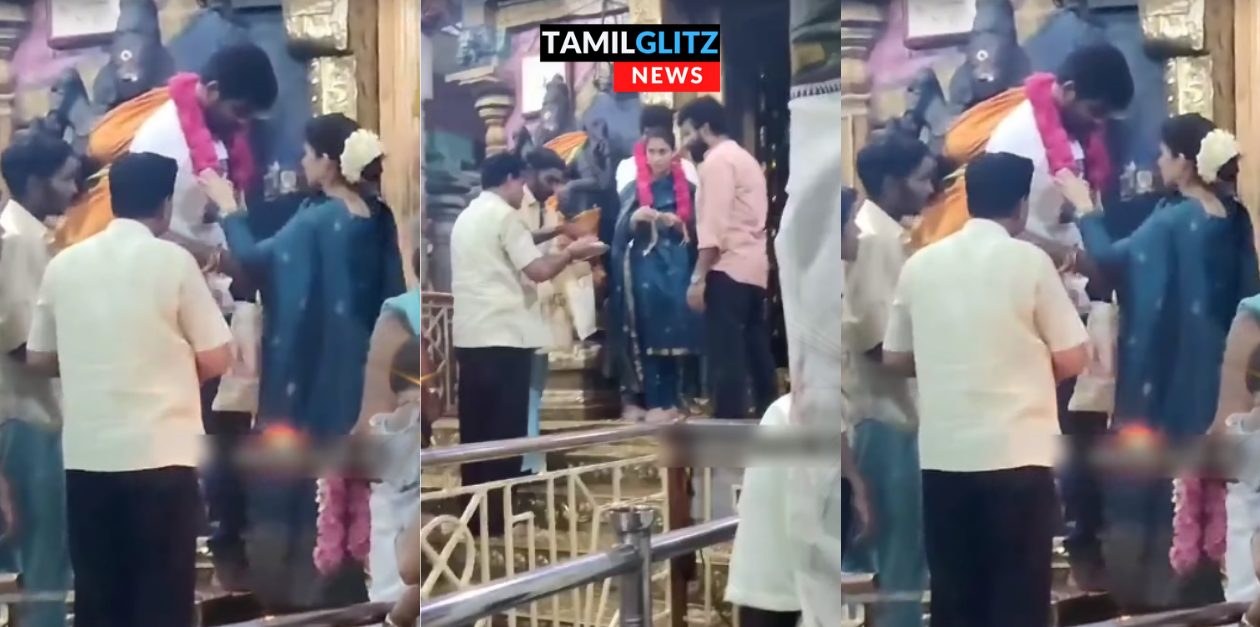 கோவிலில் வைத்து மாலை மாற்றிக்கொண்ட விக்னேஷ் சிவன், நயன்தாரா 7