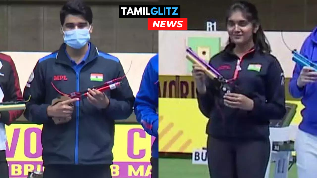ஜூனியர் உலகக்கோப்பை துப்பாக்கி சுடும் கலப்பு இரட்டையர் இஷா சிங் மற்றும் சவுரப் சவுத்ரி ஜோடி தங்கம் வென்று அசத்தல். 87
