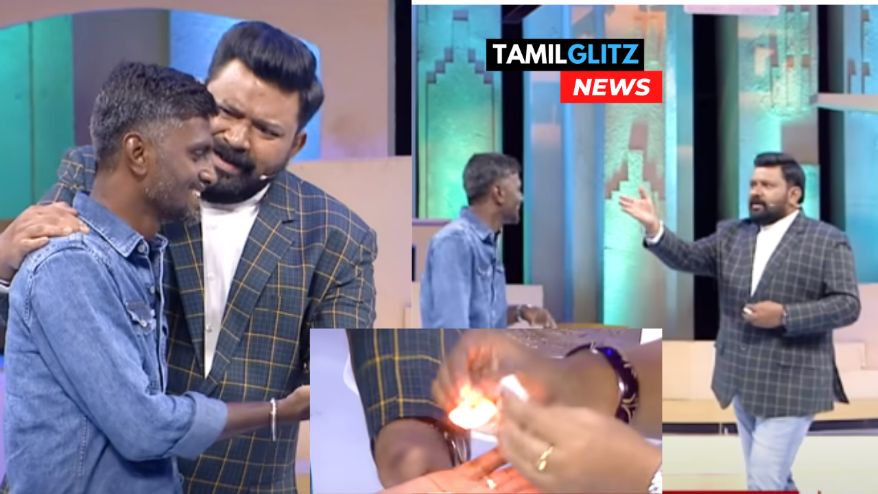 சார் அவளுக்கு ஒரு கற்பூரம் கூட கொளுத்த தெரியாது சார்!!அப்படியா வா இங்க என அழைத்து கையில் கற்பூரத்தை வைத்து மனைவியை கொளுத்த சொன்ன நீயா நானா கோபிநாத்!!! 91