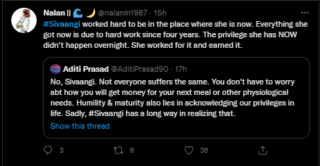 "மீடியா ஒன்னும் அவ்ளோ ஈசிலாம் இல்லங்க"!!"உங்களுக்கு பிடிக்கலைன்னா நாங்களே இல்ல"!! யாருமே ஈசியாலாம் வாழலா"!! ட்விட்டரில் பளிச் பதில்கொடுத்துள்ள சிவாங்கி!! 9