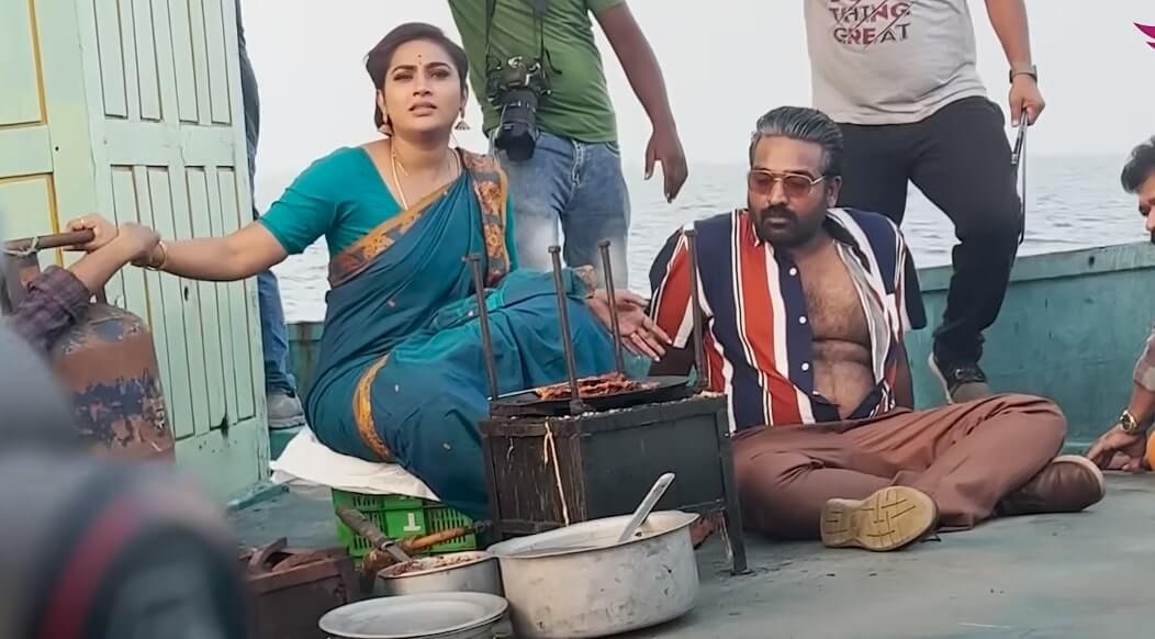 விக்ரம் ஷூட்டிங்கில் நடுக்கடலில் விஜய் சேதுபதியுடன் எடுத்த வீடியோவை பகிர்ந்த மைனா.! VJS உடன் மைனா செய்த சேட்டைகள் 3