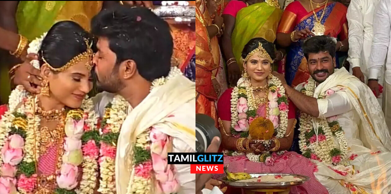 தாலி கட்டிய பின்பு மனைவி நெற்றியில் முத்தமிட்ட நவீன்..வெக்கத்தில் சிவந்த கண்மணி..அடுத்த Cute Pair 109