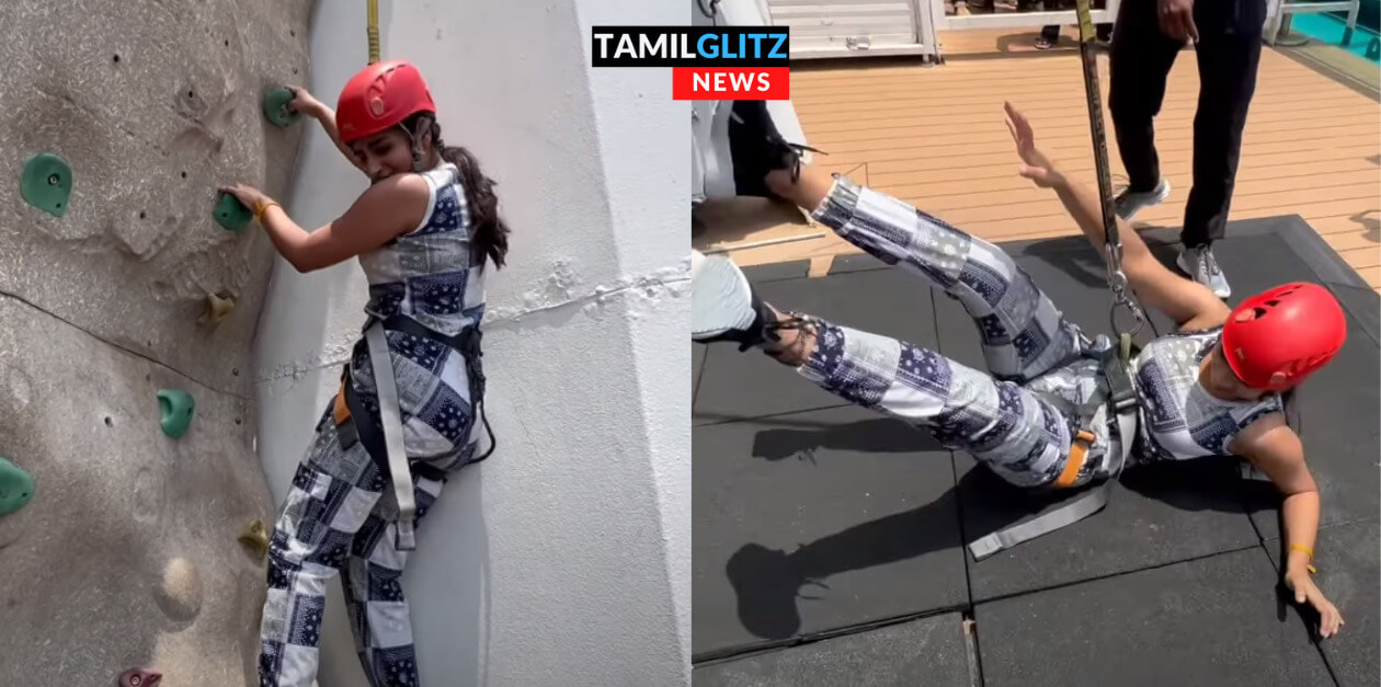 நடுக்கடலில் மலையேற முயன்று தலை குப்புற கீழே விழுந்த சிவாங்கி..இந்த அவமானம் உனக்கு தேவையா? 97