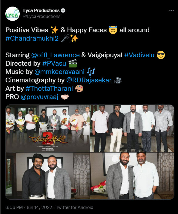 ஆரம்பமாகிறது சந்திரமுகி 2!! பி.வாசு, ராகவா லாரன்ஸ், வடிவேலு கூட்டணியில் உருவாகும் ரஜினியின் மெகாஹிட் திரைப்படத்தின் அடுத்த பாகம் !! 13