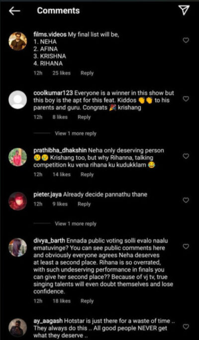 நீங்களே முடிவு பணிக்க எங்கள எதுக்கு ஒட்டு போட சொல்றீங்க"!!"நடந்து முடிந்த சூப்பர் சிங்கர் ஜூனியர் 8"!!"எழுந்த சர்ச்சைகள்"!! 13