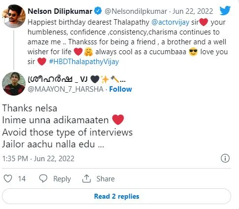 Sorry Nelson!! ஒரே நாளில் ஒட்டுமொத்த நெகட்டிவிட்டியையும் பாசிடிவ்வாக மாற்றிய நெல்சன்!! ஆனா போட்டது ஒரே ட்வீட் தான்!! 17
