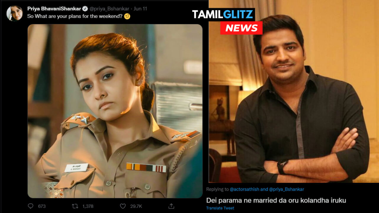 "டேய் உனக்கு கல்யாணமாகி ஒரு குழந்தை இருக்குடா"!!தன்னிடம் ஜொள்ளு வழிந்த சதிஷை கலாய்த்து தள்ளிய பிரியா பவானி ஷங்கர்!! 175