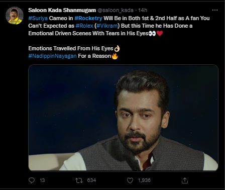 "ரோலெக்ஸ் மாஸ்'னா.....ராக்கெட்டரி கிளாஸ்"!! பட்டைய கிளப்பி இருக்கும் மாதவனும் சூர்யாவும்!! ரசிகர்களின் ட்விட்டர் ரிவியூ!! 7