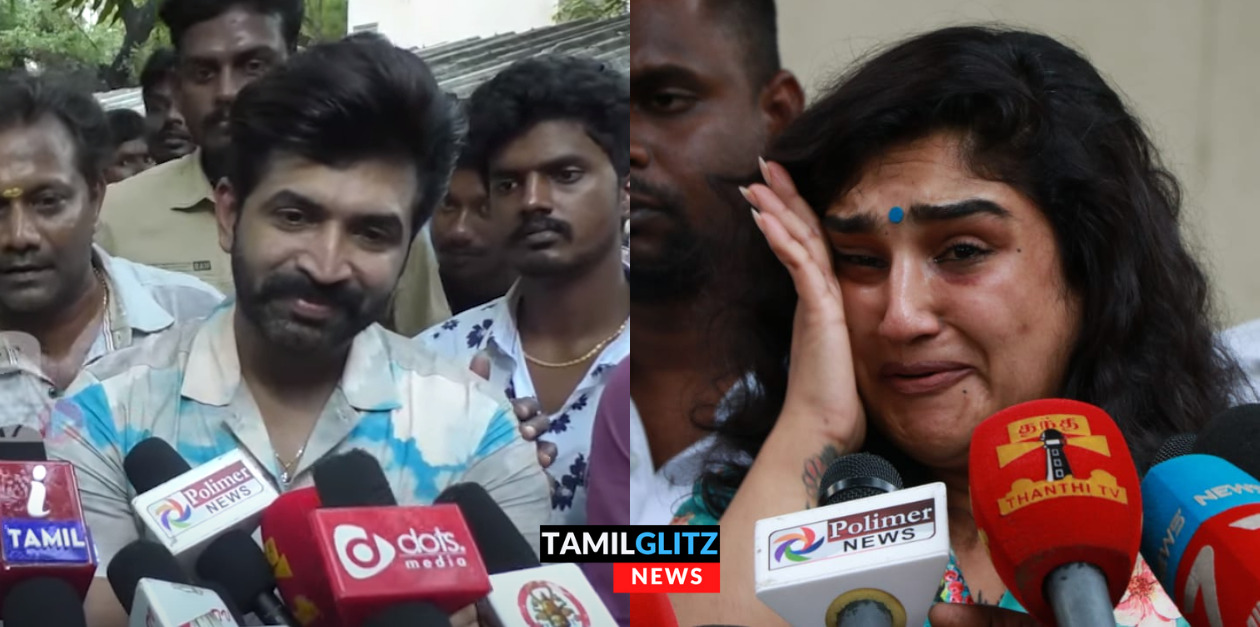 குடும்பம் ஒற்றுமையா இருக்கணும்னு படத்துல பேசுறீங்க.! ஆனா வனிதாவை மட்டும் ஒதுக்கி வச்சி இருக்கீங்க? பதில் சொல்லாமல் சென்ற அருண்விஜய் 151