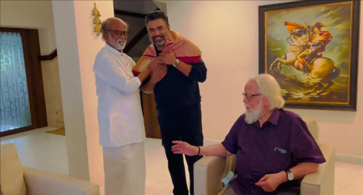 சாதிச்சிட்ட பா..! மாதவனை நேரில் அழைத்து பெருந்தன்மை காட்டிய சூப்பர்ஸ்டார்.! நெகிழ்ந்து போன மாதவன் 3