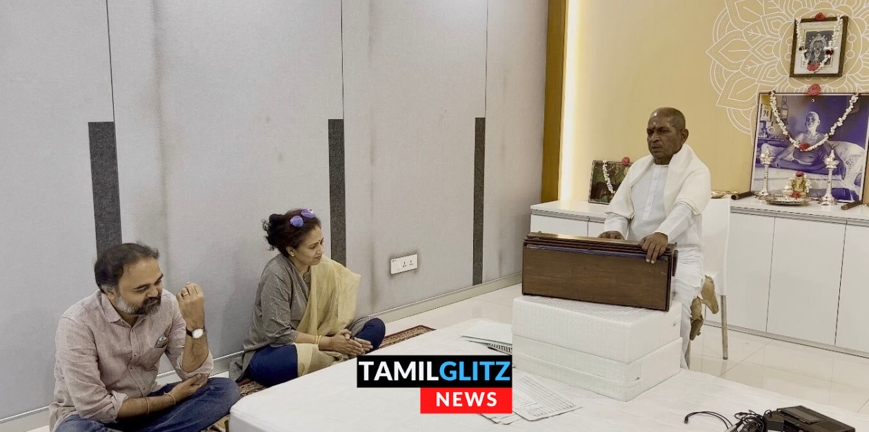 இளையராஜா கடவுளுக்கு சமமானவர், அவர் காலடியில் அமர்வதை பாக்கியமாக கருதுகிறேன்-லட்சுமி ராமகிருஷ்னன் 123