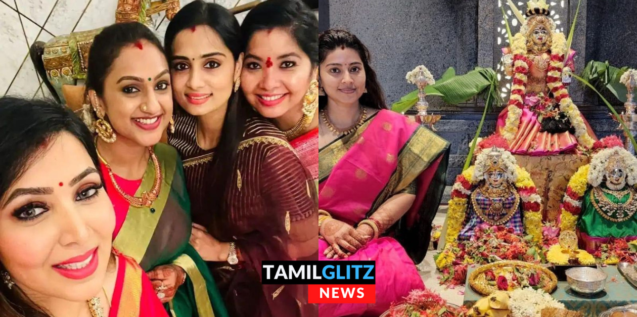 சினேகா வீட்டில் நடந்த வரலக்ஷ்மி பூஜை..! சாமி அலங்காரம் செய்த சினேகா.! அழகிய புகைப்படங்கள் 125