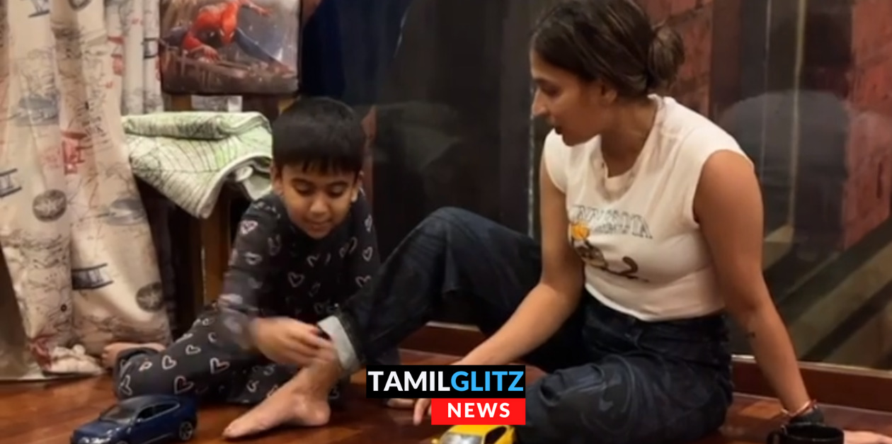 தங்கை மகனுடன் கார் ரேஸ் விளையாடும் ஐஸ்வர்யா ரஜினிகாந்த் .! ஐஸ் வெளியிட்ட அழகிய வீடியோ 55