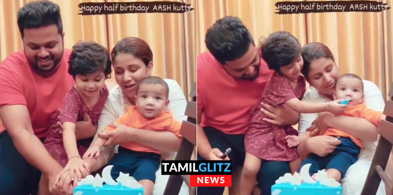 ஆல்யா மானஸாவின் மகன் அர்ஷின் முதல் பிறந்தநாள்.. கேக் வெட்டி கொண்டாடிய குடும்பம் 53