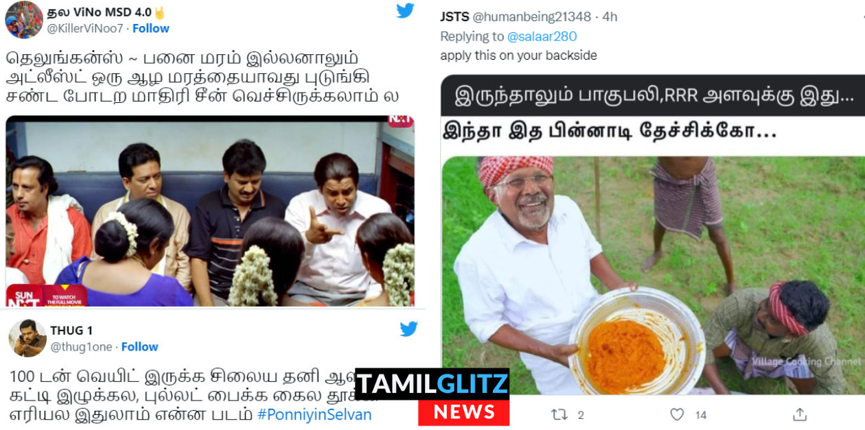 பொன்னியின் செல்வன் கருமத்தை பாகுபலியுடன் ஒப்பிடாதீர்கள்.! திமிராக பேசும் தெலுங்கு ரசிகர்கள் 119