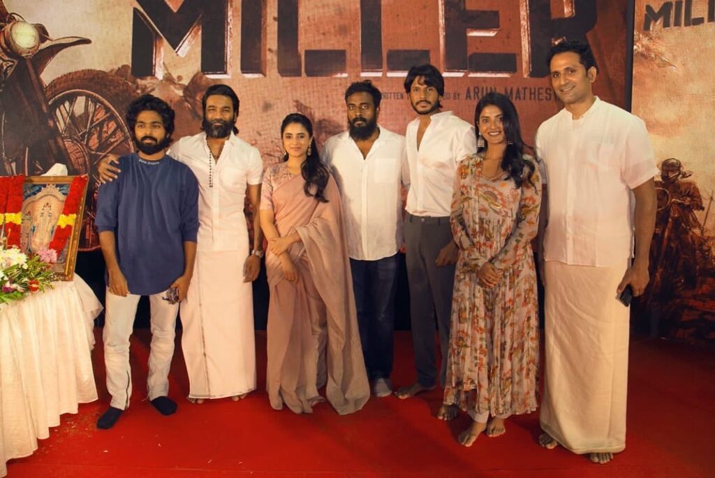 பூஜையுடன் தொடங்கியது தனுஷின் "கேப்டன் மில்லர்" படப்பிடிப்பு..! வெளியான அழகிய புகைப்படங்கள் 9