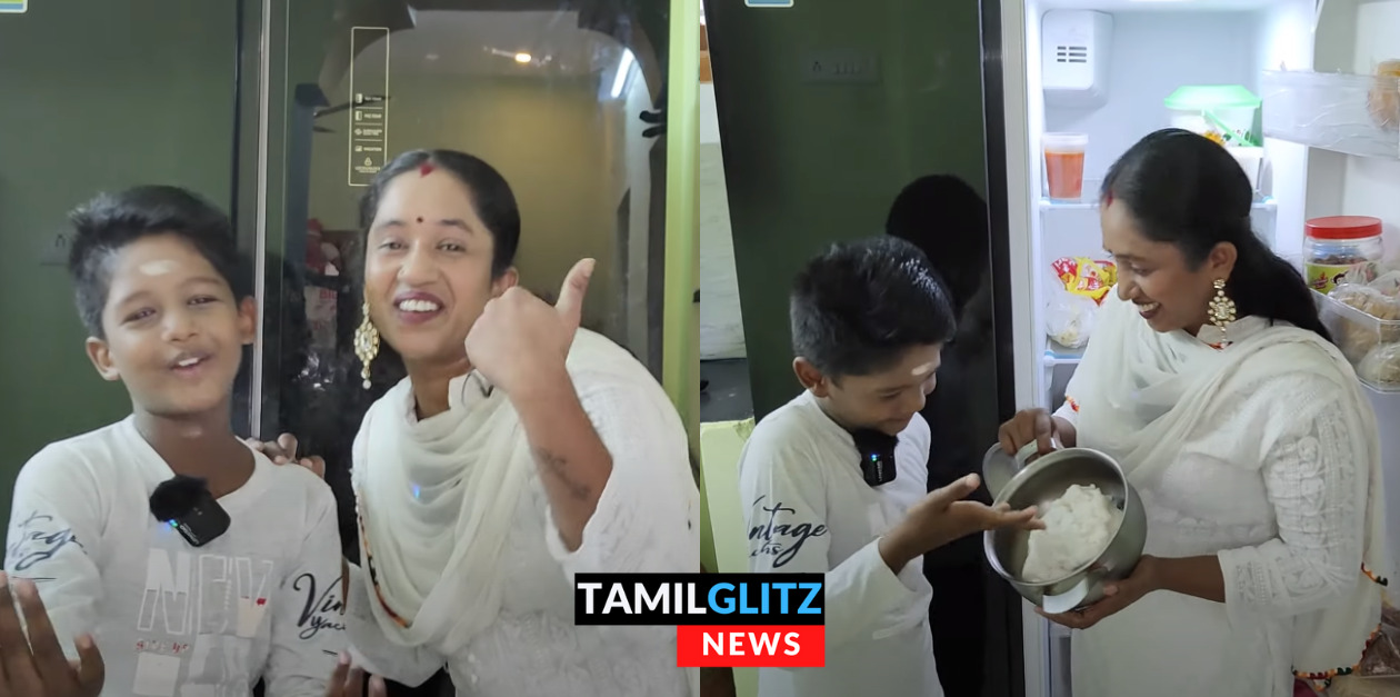 தனது பிரிட்ஜை அழகாக சுற்றி காட்டிய தாமரை செல்வி.! பங்கமாக கலாய்த்த மகன்..! 43