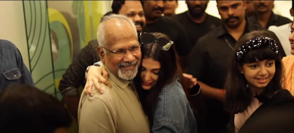 தமிழ் மக்கள் காட்டும் அன்பு.! மணிரத்தினத்தை கட்டிபிடித்து நன்றி சொன்ன ஐஸ்வர்யா ராய்.! 3