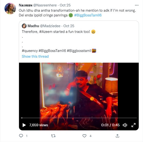குயின்சியிடம் லவ் ட்ராக் ஓட்டும் அசீம்.! பூமர் அங்கிள், Cringe மாமா என கலாய்த்து தள்ளும் நெட்டிசன்கள் 5