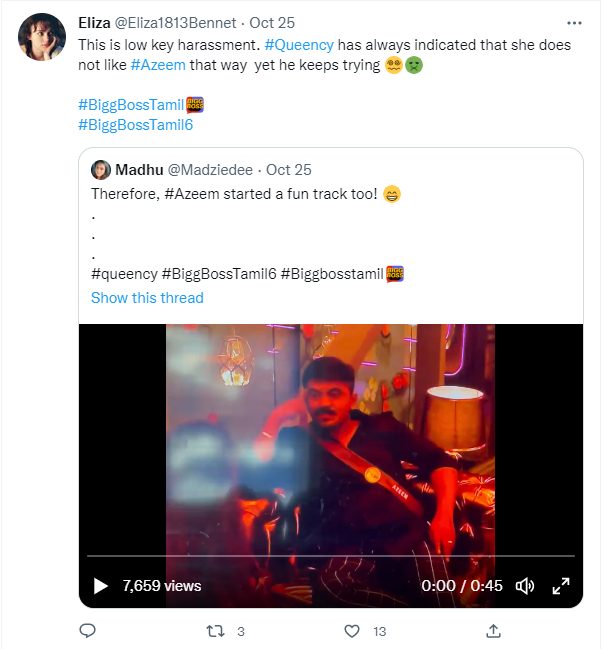 குயின்சியிடம் லவ் ட்ராக் ஓட்டும் அசீம்.! பூமர் அங்கிள், Cringe மாமா என கலாய்த்து தள்ளும் நெட்டிசன்கள் 25