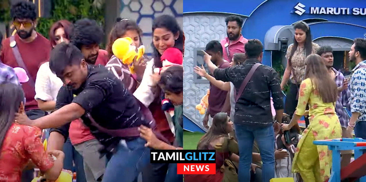 பிக்பாஸ் வீட்டில் நடந்த கடுமையான சண்டை.! அடித்துக் கொண்ட ஹவுஸ்மேட்ஸ்.! கைகலப்பாக மாறிய விளையாட்டு.! 155