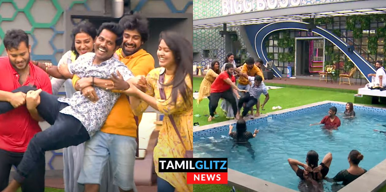 எல்லாரையும் நீச்சல் குளத்தில் தூக்கி போட்டு விளையாடிய ஹவுஸ்மேட்ஸ்.! செம்ம ஜாலியான ப்ரோமோ 109
