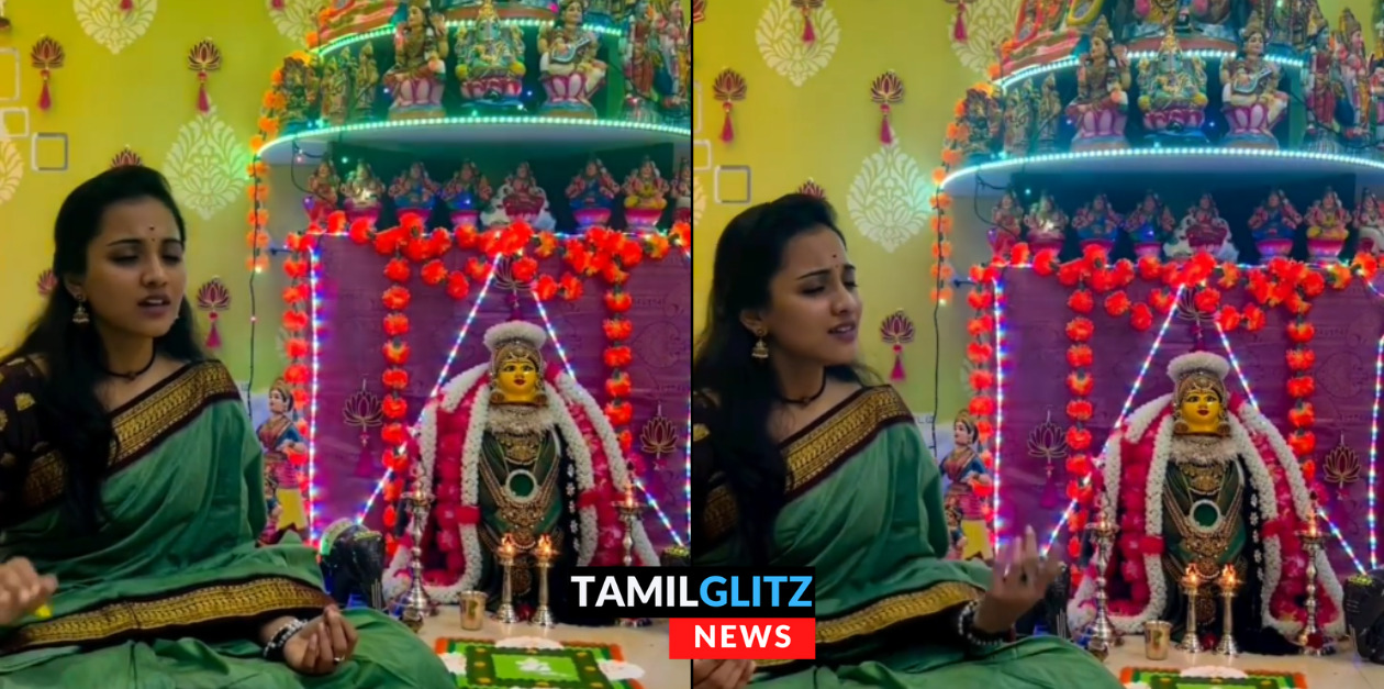 சூப்பர் சிங்கர் மானசி வீட்டில் நவராத்திரி கொலு.! கடவுள் முன் மனமுருக பாடிய மானசி 105