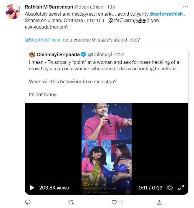 தர்ஷா குப்தாவின் ஆடையை கிண்டல் செய்து பேசிய நடிகர் சதிஷ்.! வச்சி செய்யும் நெட்டிசன்கள்.! 3