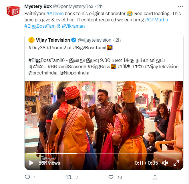 கோமாளி, சைக்கோ திரும்ப வந்துட்டான்.! அசீம் பற்றி ட்விட்டரில் வச்சி செய்யும் நெட்டிசன்கள்.! 5