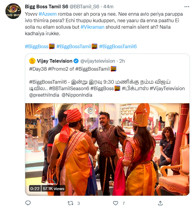 கோமாளி, சைக்கோ திரும்ப வந்துட்டான்.! அசீம் பற்றி ட்விட்டரில் வச்சி செய்யும் நெட்டிசன்கள்.! 3