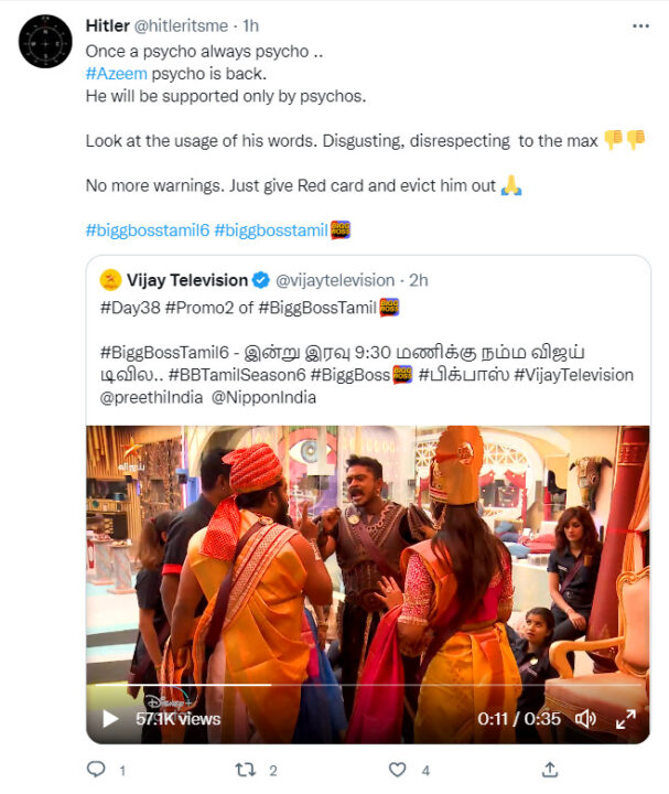 கோமாளி, சைக்கோ திரும்ப வந்துட்டான்.! அசீம் பற்றி ட்விட்டரில் வச்சி செய்யும் நெட்டிசன்கள்.! 29