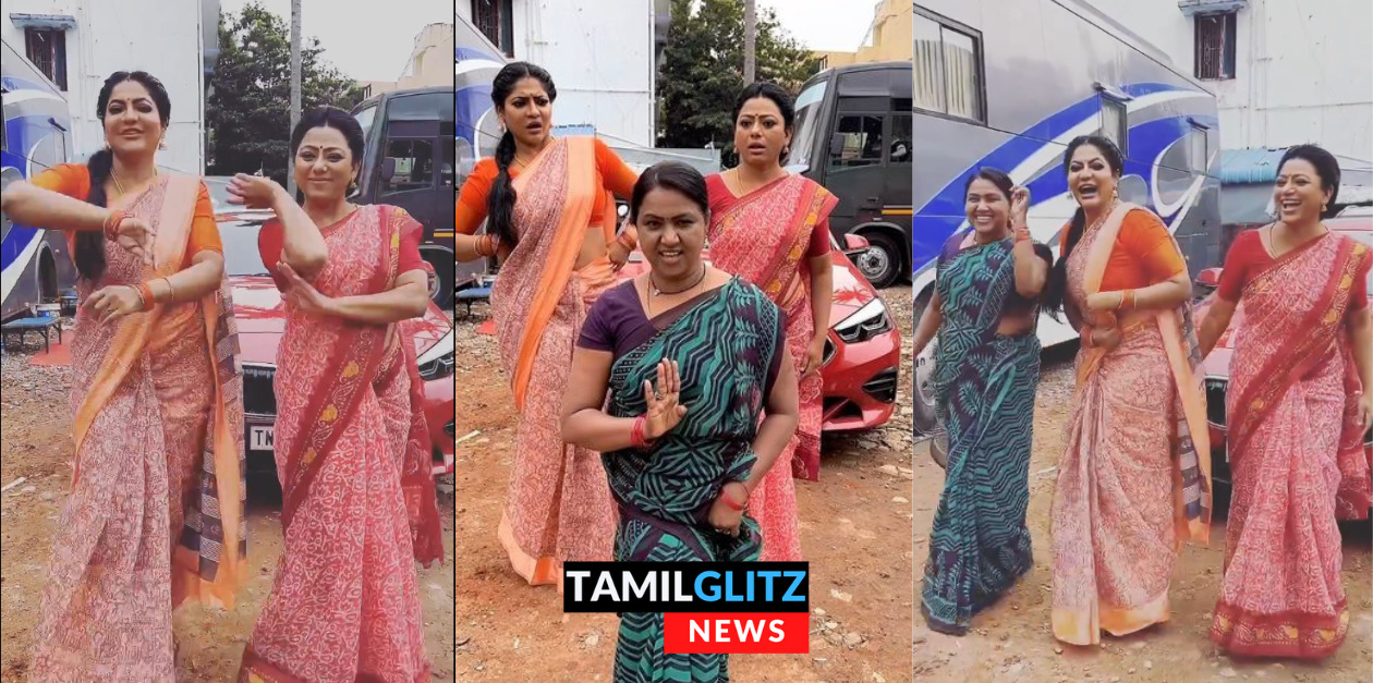 ராதிகா மற்றும் செல்வியுடன் சேர்ந்து சேலையில் மரண குத்தாட்டம் போட்ட பாக்கியா.! வைரல் வீடியோ 77