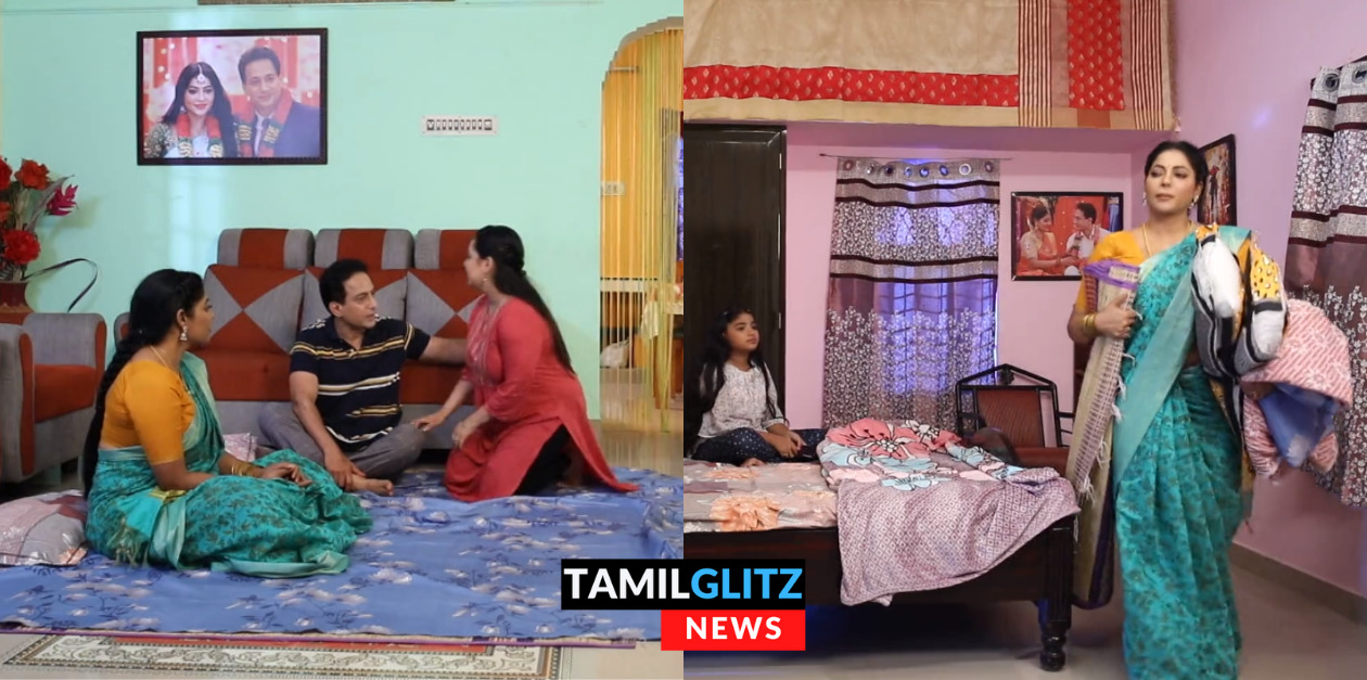 இனியா நீ ரூம்ல பெட்ல தூங்கு, நான் ஹால்ல படுத்துகிறேன்.! ராதிகா காட்டிய பெருந்தன்மை.! 7