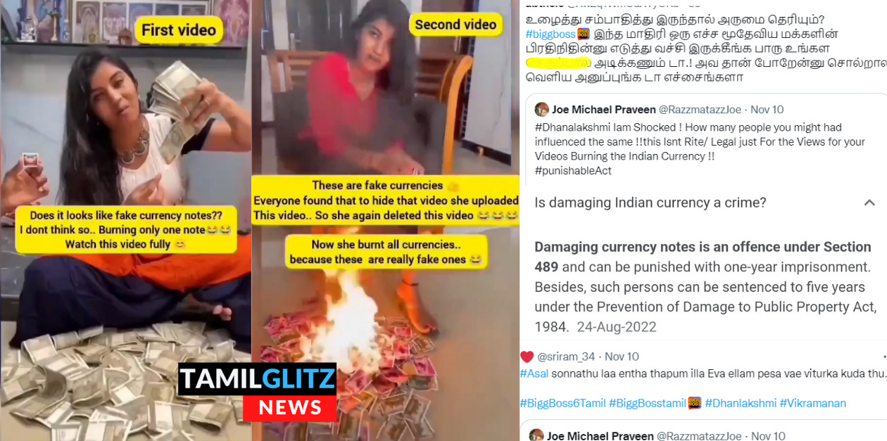 500 ரூபாய் கட்டை அப்படியே எரித்த பிக்பாஸ் தனலட்சுமி..! வைரலாகும் இன்ஸ்டாகிராம் ரீல்ஸ்.! 99