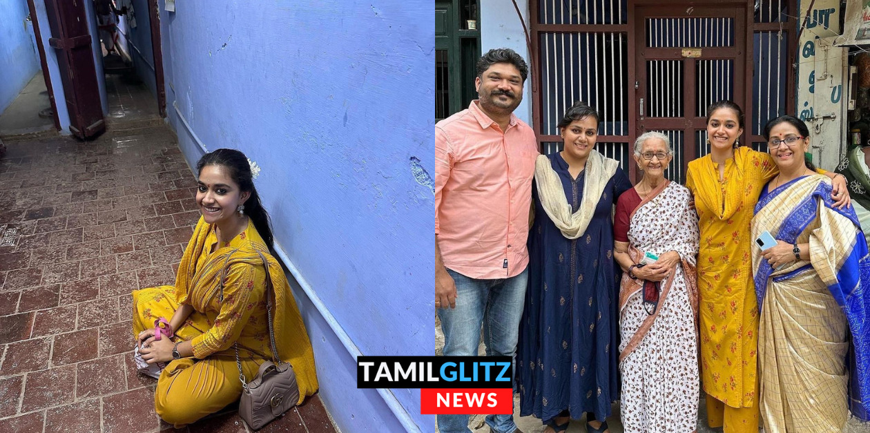 அம்மா, பாட்டியுடன் பூர்வீக கிராமத்தில் முன்னோர்கள் வாழ்ந்த வீட்டிற்கு விசிட் அடித்த கீர்த்தி சுரேஷ்.! 113