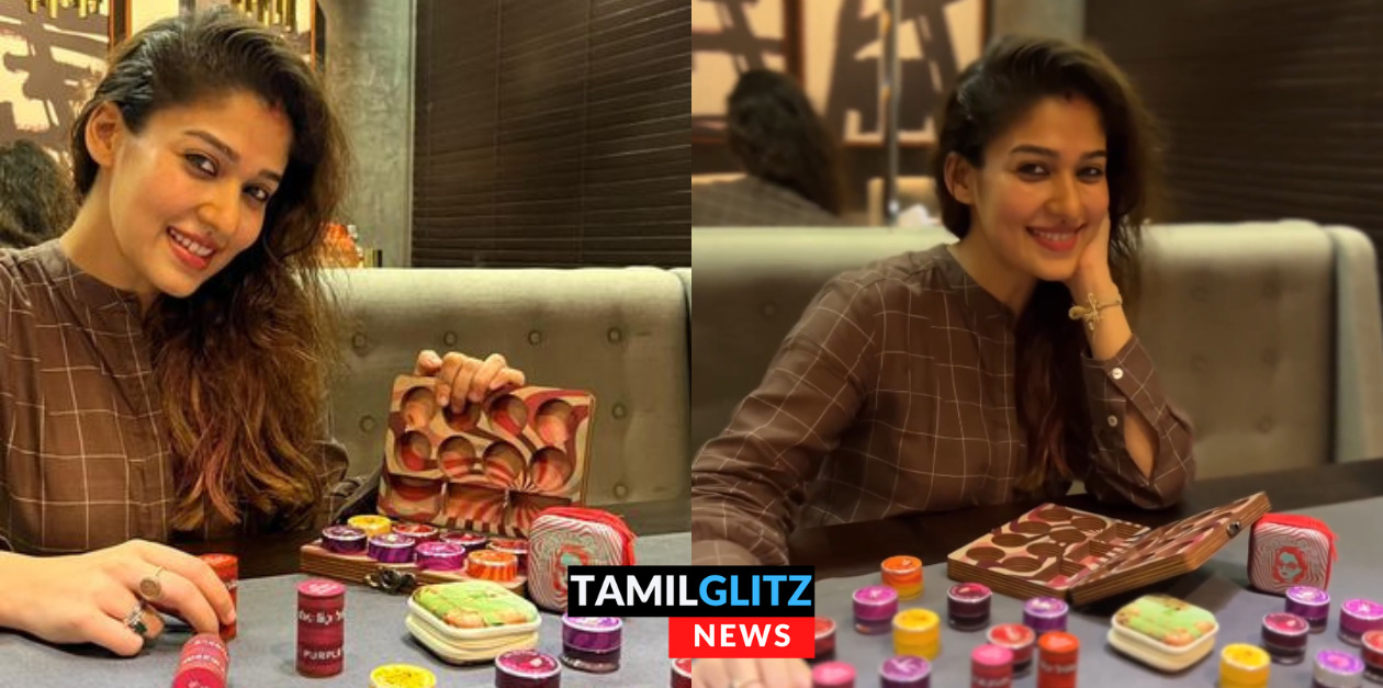 தலைவி சின்ன பிள்ளை மாதிரி இவளோ லிப்ஸ்டிக் வச்சி விளையாடிட்டு இருக்காங்க? நயன் பர்த்டே வீடியோ 7