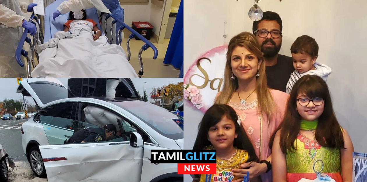 பயங்கர விபத்துக்குள்ளான ரம்பாவின் கார்.! கனடாவில் குழந்தைகளுடன் சென்ற போது பெரும் விபத்து.! 5