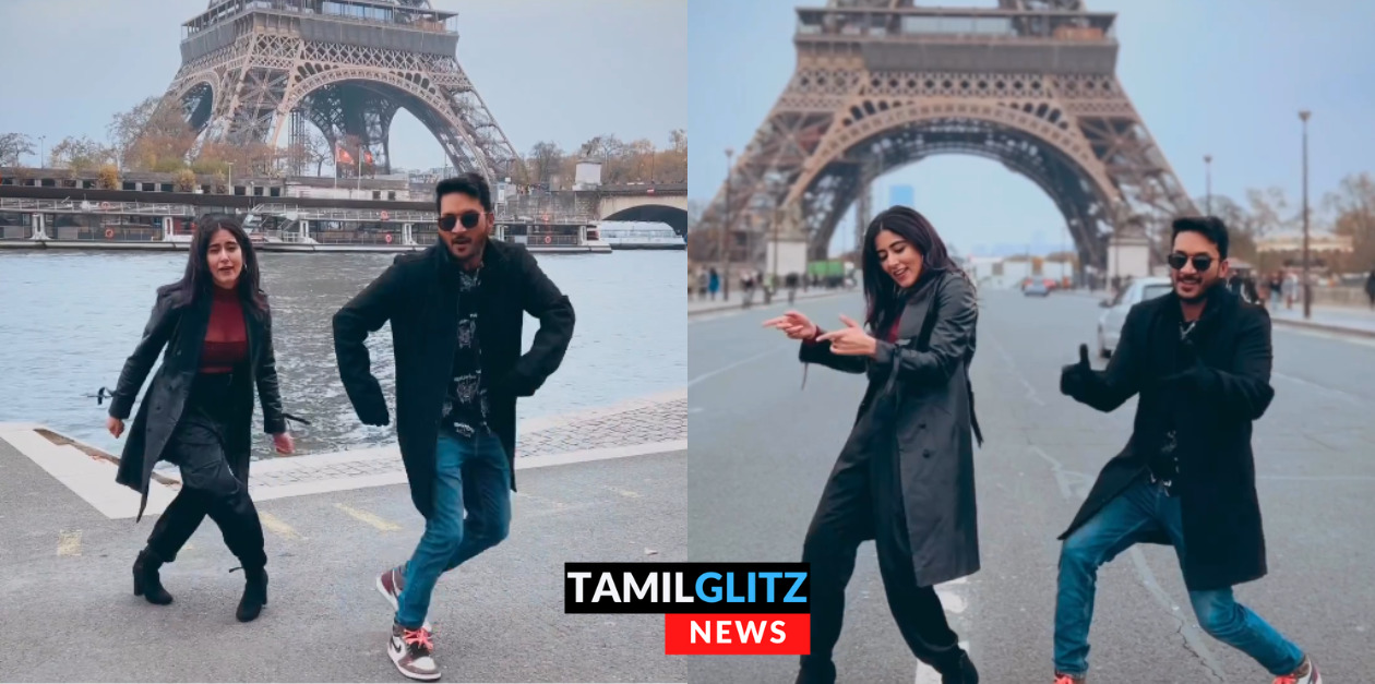 பிரான்சில் ஈபிள் டவர் முன்பு நின்று, டான்ஸ் மாஸ்டர் சதீசுடன் செம்ம Cute ஆக ஆடிய ஜோனிதா காந்தி.! 128