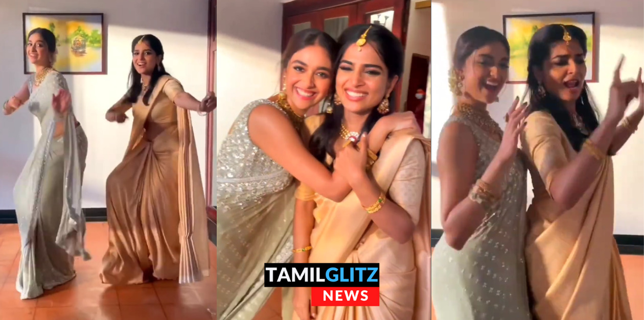 புடவையில் தலை நிறைய மல்லிகை பூ வைத்து தேவதை போல வந்து நடனம் ஆடிய கீர்த்தி சுரேஷ் 45