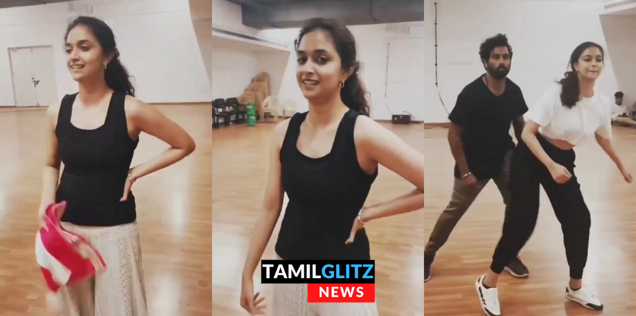 யப்பா மூச்சு வாங்குதே.! வெறித்தனமாக டான்ஸ் ப்ராக்டிஸ் செய்யும் கீர்த்தி சுரேஷ்.! வைரலாகும் வீடியோ.! 63
