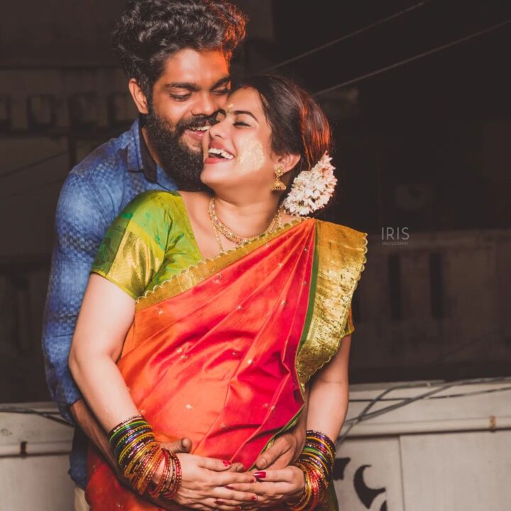 பல வருடங்கள் கழித்து குட் நியூஸ் சொன்ன பாண்டவர் இல்லம் அனு.! வீட்டிலேயே சிம்பிளாக நடந்த வளைகாப்பு 7