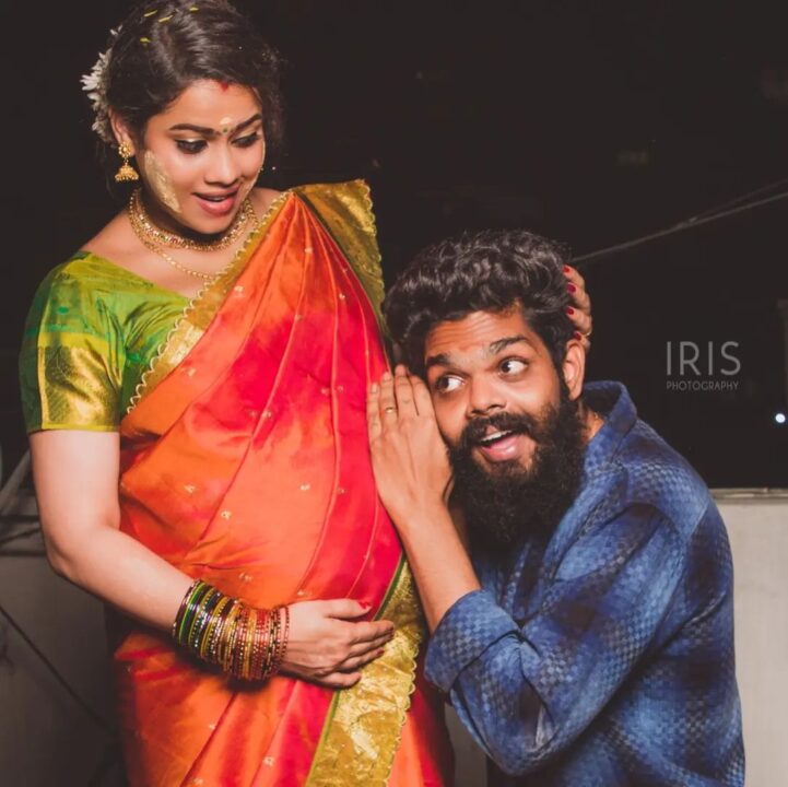 பல வருடங்கள் கழித்து குட் நியூஸ் சொன்ன பாண்டவர் இல்லம் அனு.! வீட்டிலேயே சிம்பிளாக நடந்த வளைகாப்பு 5