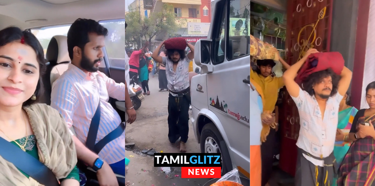 இருமுடி கட்டி சபரிமலைக்கு செல்லும் புகழ்.! நண்பனை வழியனுப்ப கணவருடன் வந்த ரித்திகா.! 98