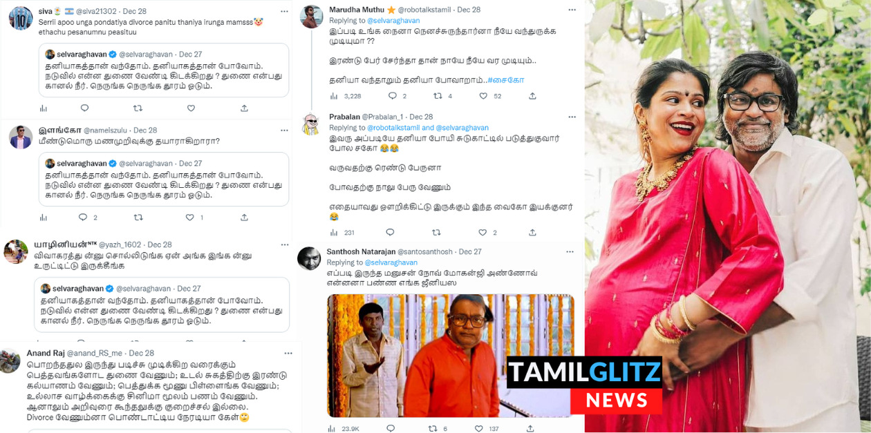 தனுஷை தொடர்ந்து தனது 2வது மனைவியை பிரிகிறாரா செல்வராகவன்.?? வைரலாகும் ட்வீட்.! 115